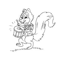 Coloring page: Squirrel (Animals) #6216 - Free Printable Coloring Pages