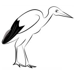 Stork (Animals) coloring page #185232 to print and color