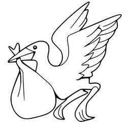 Stork (Animals) coloring page #185236 to print and color