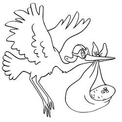 Stork (Animals) coloring page #185241 to print and color