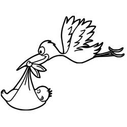 Stork (Animals) coloring page #185244 to print and color