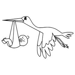 Stork (Animals) coloring page #185252 to print and color