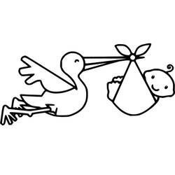 Coloring pages: Stork - Free Printable Coloring Pages