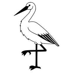 Stork (Animals) coloring page #185257 to print and color