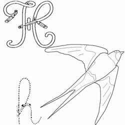 Coloring page: Swallow (Animals) #8822 - Printable coloring pages