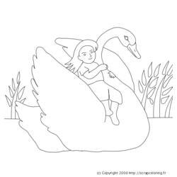 Coloring page: Swan (Animals) #5057 - Printable coloring pages