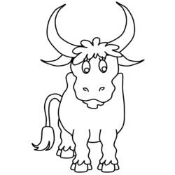Coloring page: Taurus (Animals) #13795 - Printable coloring pages