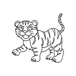 Coloring page: Tiger (Animals) #13625 - Printable coloring pages