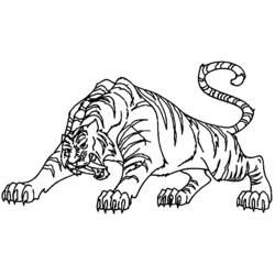 Coloring page: Tiger (Animals) #13688 - Printable coloring pages