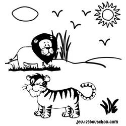 Coloring page: Tiger (Animals) #13689 - Free Printable Coloring Pages