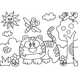 Coloring page: Tiger (Animals) #13745 - Free Printable Coloring Pages