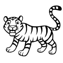 Tiger (Animals) coloring page #174900 to print and color