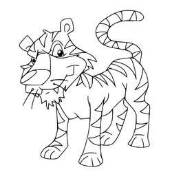 Tiger (Animals) coloring page #174921 to print and color