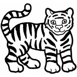 Tiger (Animals) coloring page #174930 to print and color