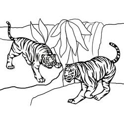 Tiger (Animals) coloring page #174938 to print and color