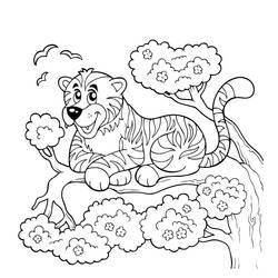 Tiger (Animals) coloring page #174940 to print and color