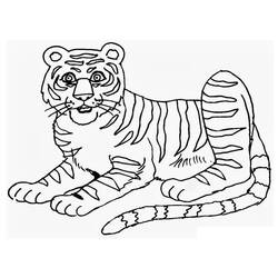 Tiger (Animals) coloring page #174945 to print and color