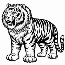 Tiger (Animals) coloring page #216765 to print and color