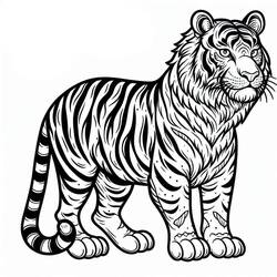 Tiger (Animals) coloring page #216766 to print and color