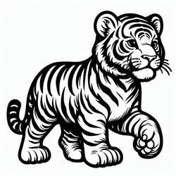 Tiger (Animals) coloring page #216767 to print and color
