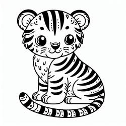 Tiger (Animals) coloring page #216773 to print and color