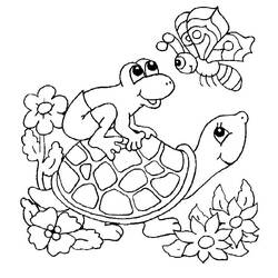 Tortoise (Animals) coloring page #180103 to print and color