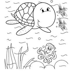 Tortoise (Animals) coloring page #180105 to print and color