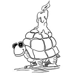 Tortoise (Animals) coloring page #180114 to print and color
