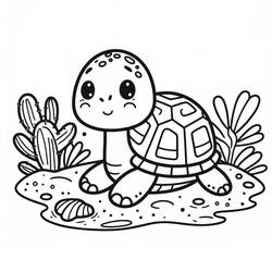 Tortoise (Animals) coloring page #217130 to print and color