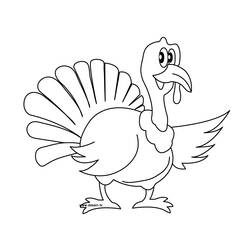 Coloring page: Turkey (Animals) #5291 - Printable coloring pages