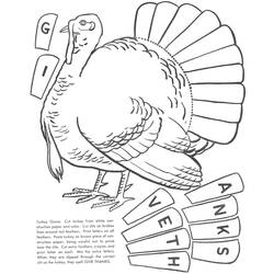 Coloring page: Turkey (Animals) #5307 - Printable coloring pages