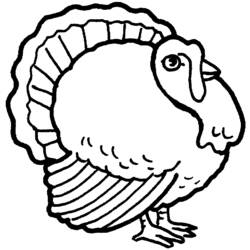 Coloring page: Turkey (Animals) #5316 - Free Printable Coloring Pages