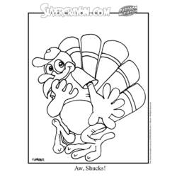 Coloring page: Turkey (Animals) #5346 - Free Printable Coloring Pages