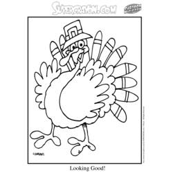 Coloring page: Turkey (Animals) #5349 - Free Printable Coloring Pages