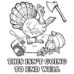 Coloring page: Turkey (Animals) #5424 - Free Printable Coloring Pages