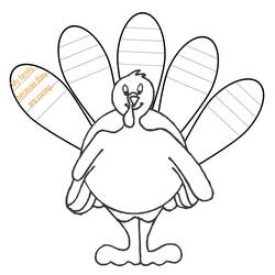 Coloring page: Turkey (Animals) #5435 - Printable coloring pages