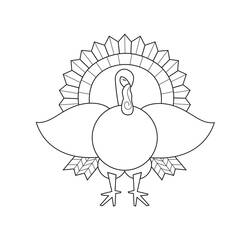 Coloring page: Turkey (Animals) #5446 - Free Printable Coloring Pages