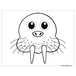 Coloring page: Walrus (Animals) #16538 - Printable coloring pages