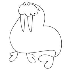 Coloring page: Walrus (Animals) #16580 - Free Printable Coloring Pages