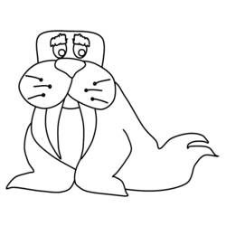 Coloring page: Walrus (Animals) #16652 - Printable coloring pages