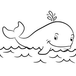Whale (Animals) coloring page #184689 to print and color