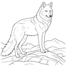 Wolf (Animals) coloring page #215493 to print and color