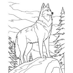 Wolf (Animals) coloring page #215495 to print and color