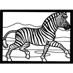 Coloring page: Zebra (Animals) #12978 - Printable coloring pages