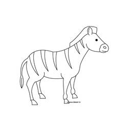 Coloring page: Zebra (Animals) #12989 - Printable coloring pages