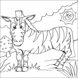 Coloring page: Zebra (Animals) #13005 - Free Printable Coloring Pages