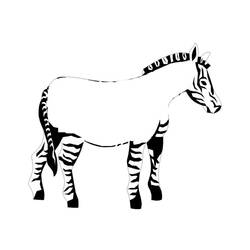 Coloring page: Zebra (Animals) #13048 - Printable coloring pages