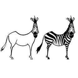 Coloring page: Zebra (Animals) #13101 - Printable coloring pages