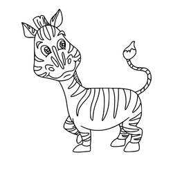 Zebra (Animals) coloring page #197147 to print and color