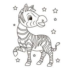Zebra (Animals) coloring page #197168 to print and color